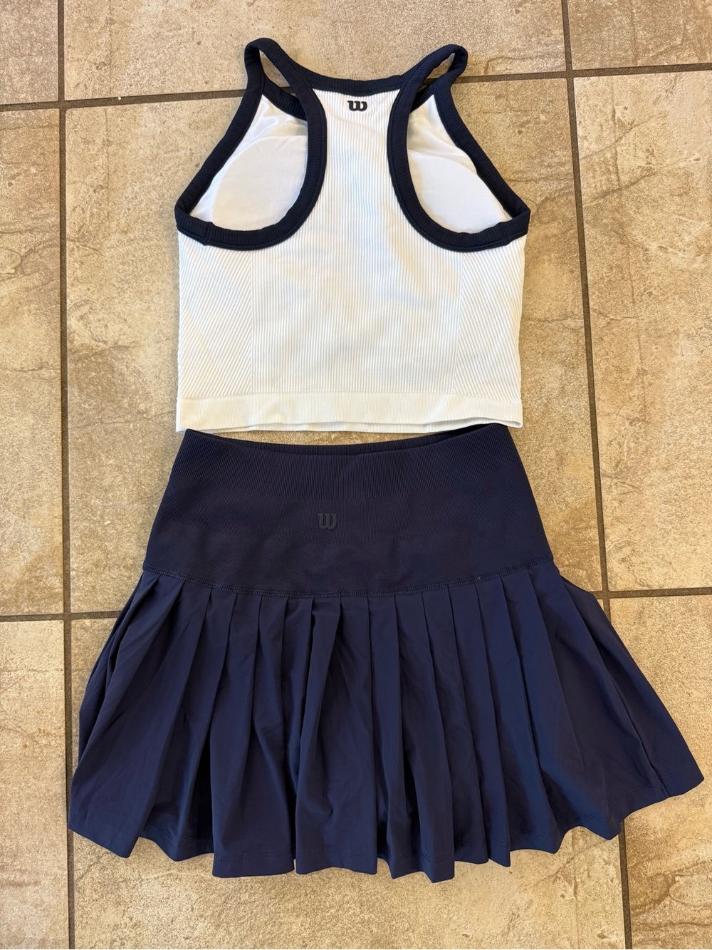 Wilson Navy and white brami with Navy Midtown Tennis Skirt - Picture 3 of 4